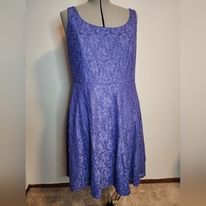 Purple knee length dress